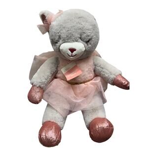 DanDee Ballerina Plush Kitty Cat Pink Tutu Glitter Paws Collectors Choice NWT